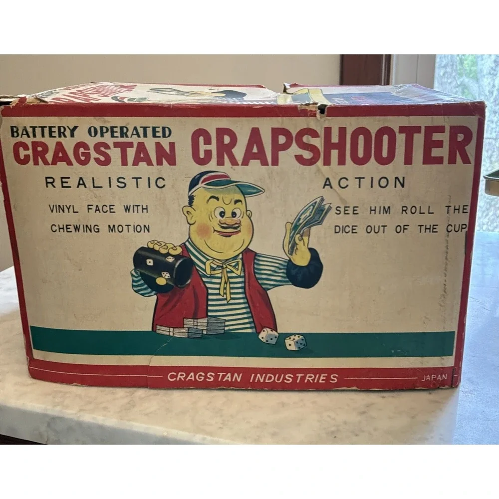 Vintage Cragstan Crapshooter Battery Operated Toy in Box-Not Tested